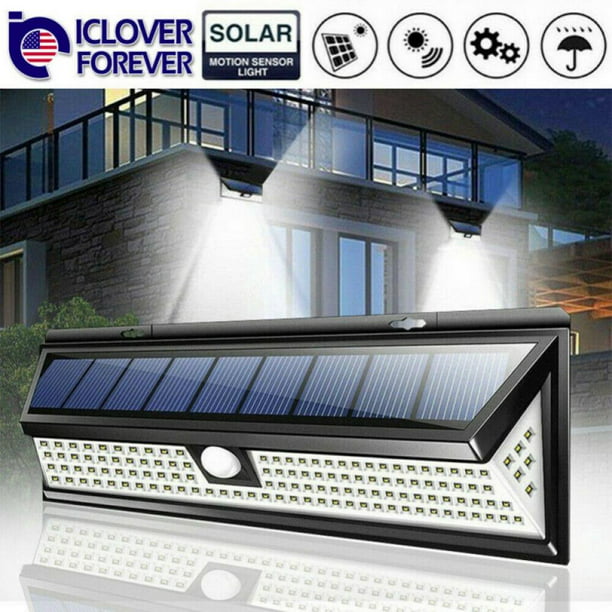 Tehoi 118 LED Solar Security Light Dusk to Dawn Detector Waterproof Security Lights for Garden Yard Patio Driveway Yard Patio Deck 118 LED Motion Sensor Outdoor Lighting 